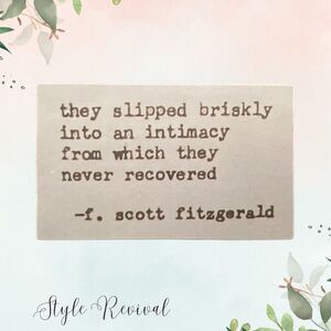 🎉 10/$10 Stickers - Inspiring Celebrity Quote Decals - F. Scott Fitzgerald